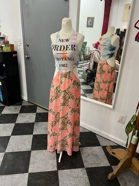 Coral Snake-Print Maxi Dress New Order 1987